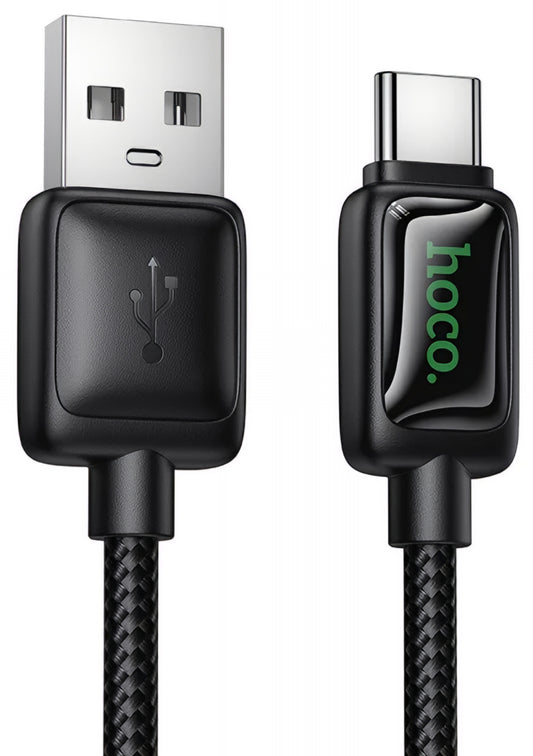USB-A - USB-C Daten- und Ladekabel HOCO U146, 36W, 1.2m, Schwarz