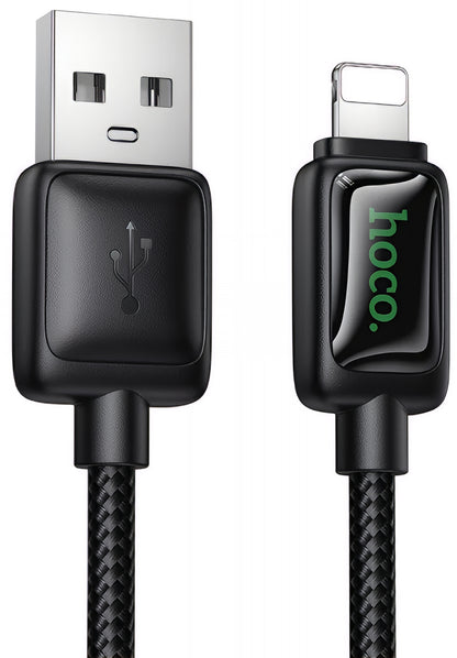 Daten- und Ladekabel USB-A - Lightning HOCO U146, 12W, 1.2m, Schwarz
