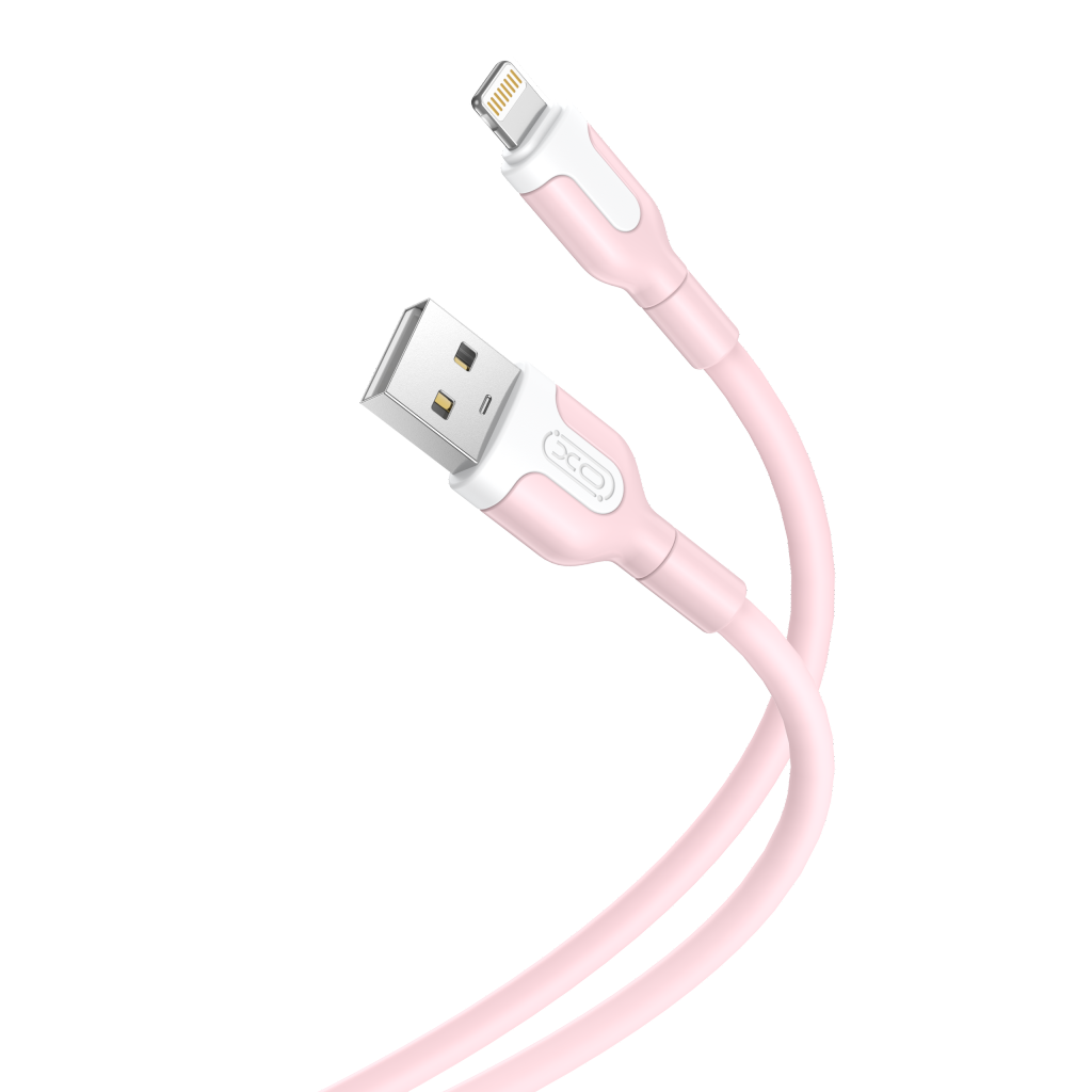 USB-A - Lightning Daten- und Ladekabel XO Design NB212, 18W, 1m, Rosa