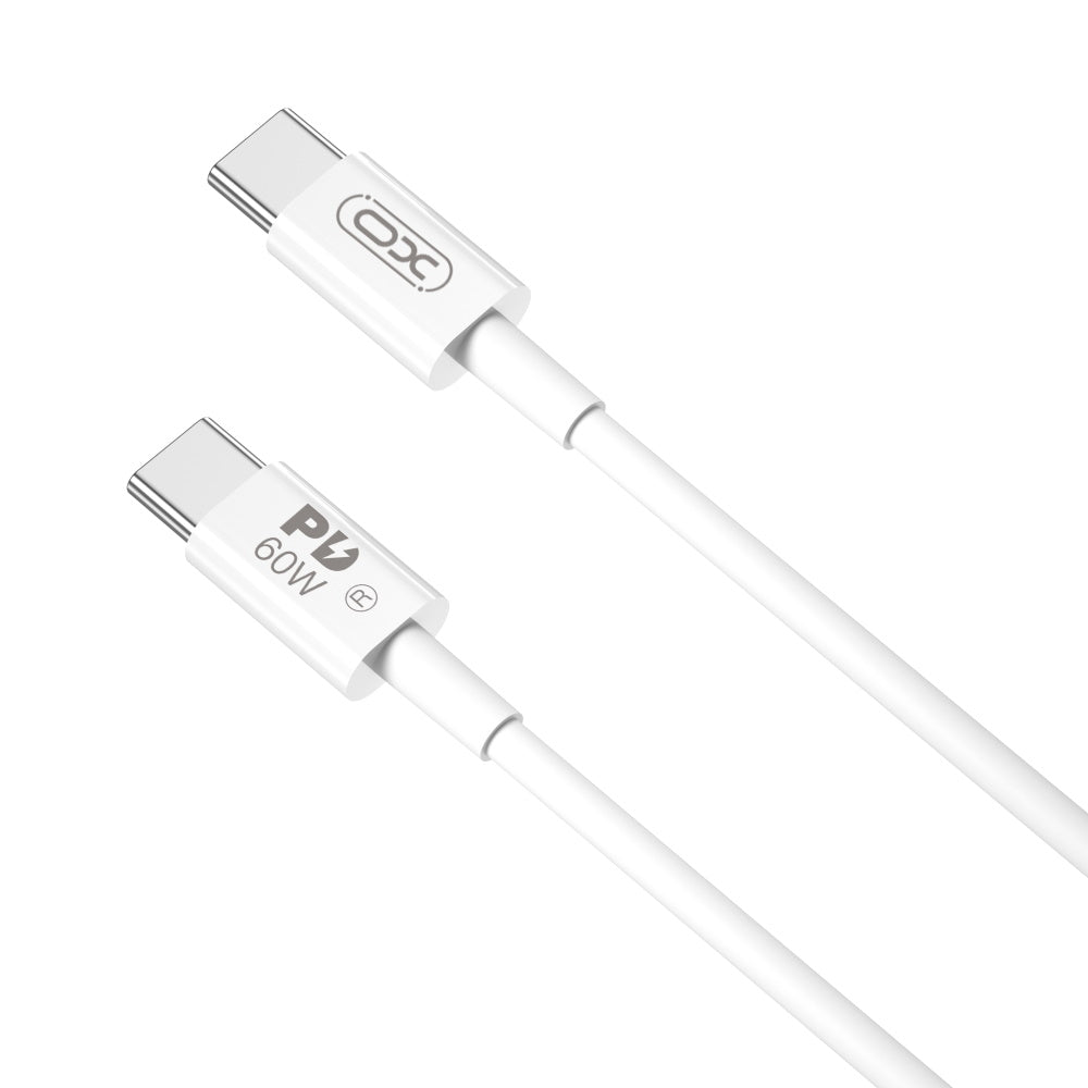 Daten- und Ladekabel USB-C - USB-C XO Design NB-Q190B, 60W, 2m, Weiß