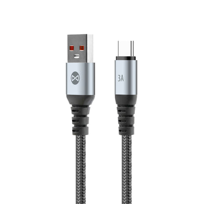 Daten- und Ladekabel USB-A - USB-C Forever Braix, 18W, 1m, Schwarz