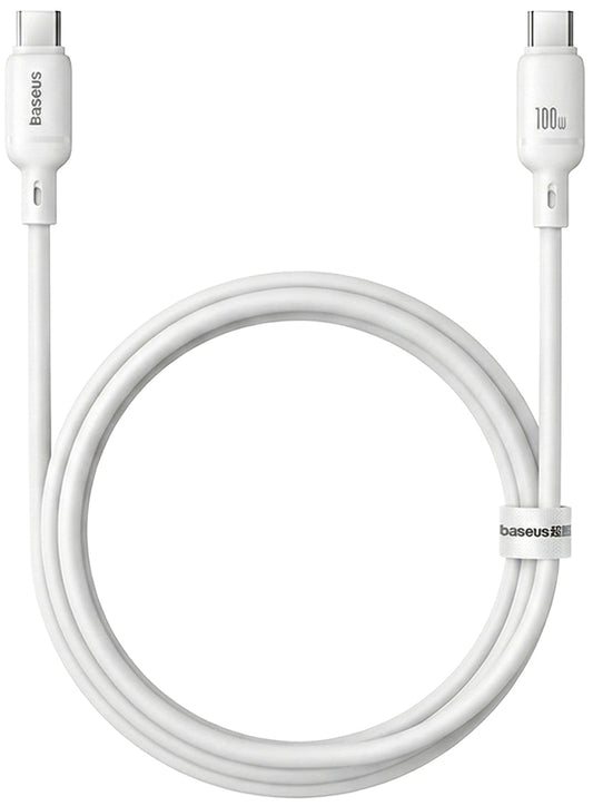 USB-C Daten- und Ladekabel - USB-C Baseus Silky, 100W, 1m, Weiß P10377704213-00