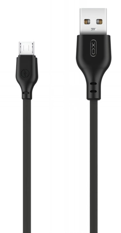 Daten- und Ladekabel USB-A - microUSB XO Design NB103, 18W, 2m, Schwarz