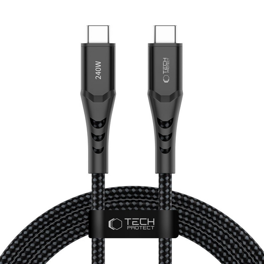 USB-C Daten- und Ladekabel - USB-C Tech-Protect UB11T Ultraboost, 240W, 2m, Schwarz