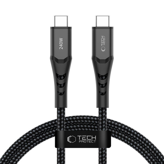 Daten- und Ladekabel USB-C - USB-C Tech-Protect UB11T Ultraboost, 240W, 1m, Schwarz