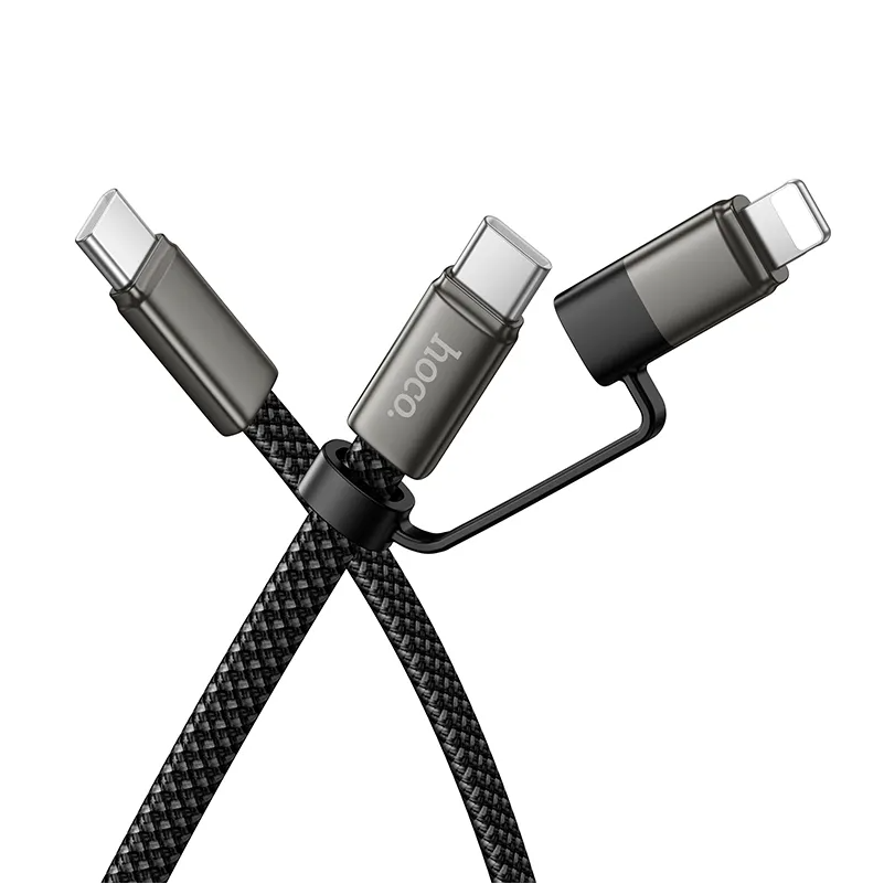 Daten- und Ladekabel USB-C - Lightning / USB-C HOCO X125, 60W, 1m, Schwarz