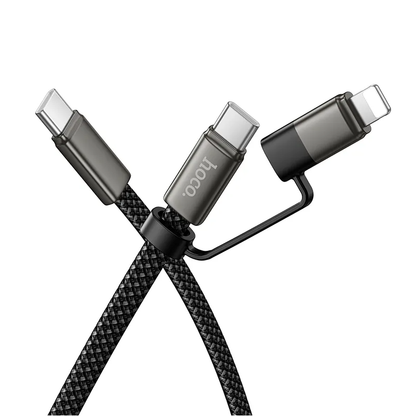 Daten- und Ladekabel USB-C - Lightning / USB-C HOCO X125, 60W, 1m, Schwarz