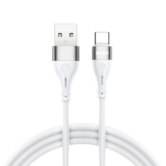 Daten- und Ladekabel USB-A - USB-C BWOO X280C, 15W, 1m, Weiß