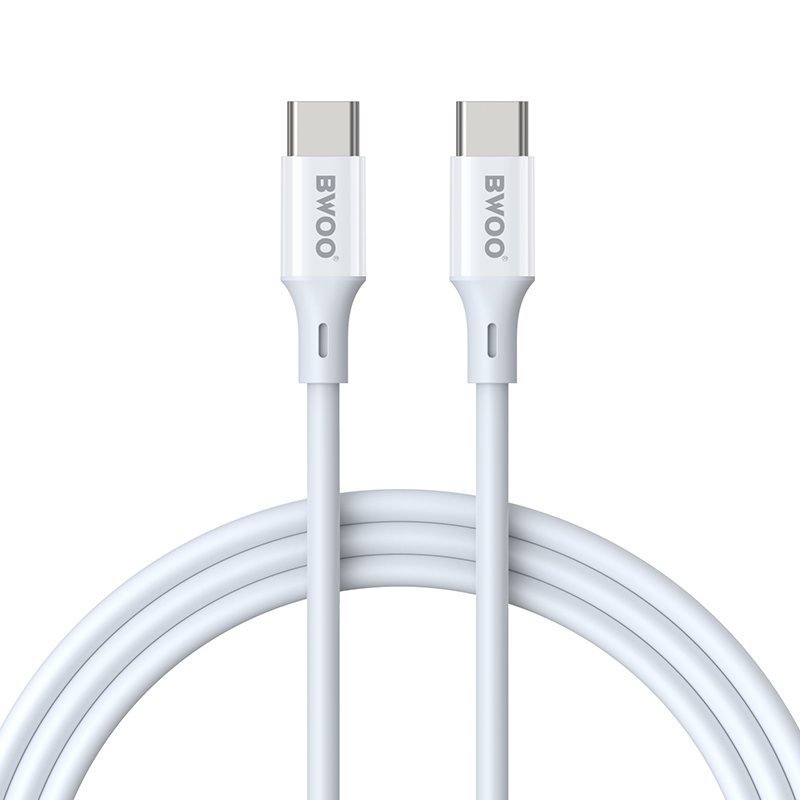 Daten- und Ladekabel USB-C - USB-C BWOO BO-X283CC-2M, 60W, 2m, Weiß