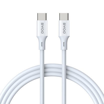Daten- und Ladekabel USB-C - USB-C BWOO BO-X283CC-2M, 60W, 2m, Weiß