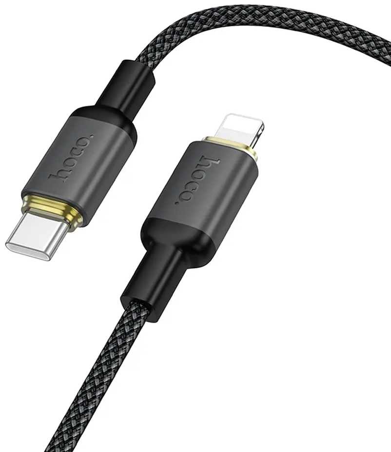 Daten- und Ladekabel USB-C - Lightning HOCO X128 Benefit, 30W, 1m, Schwarz