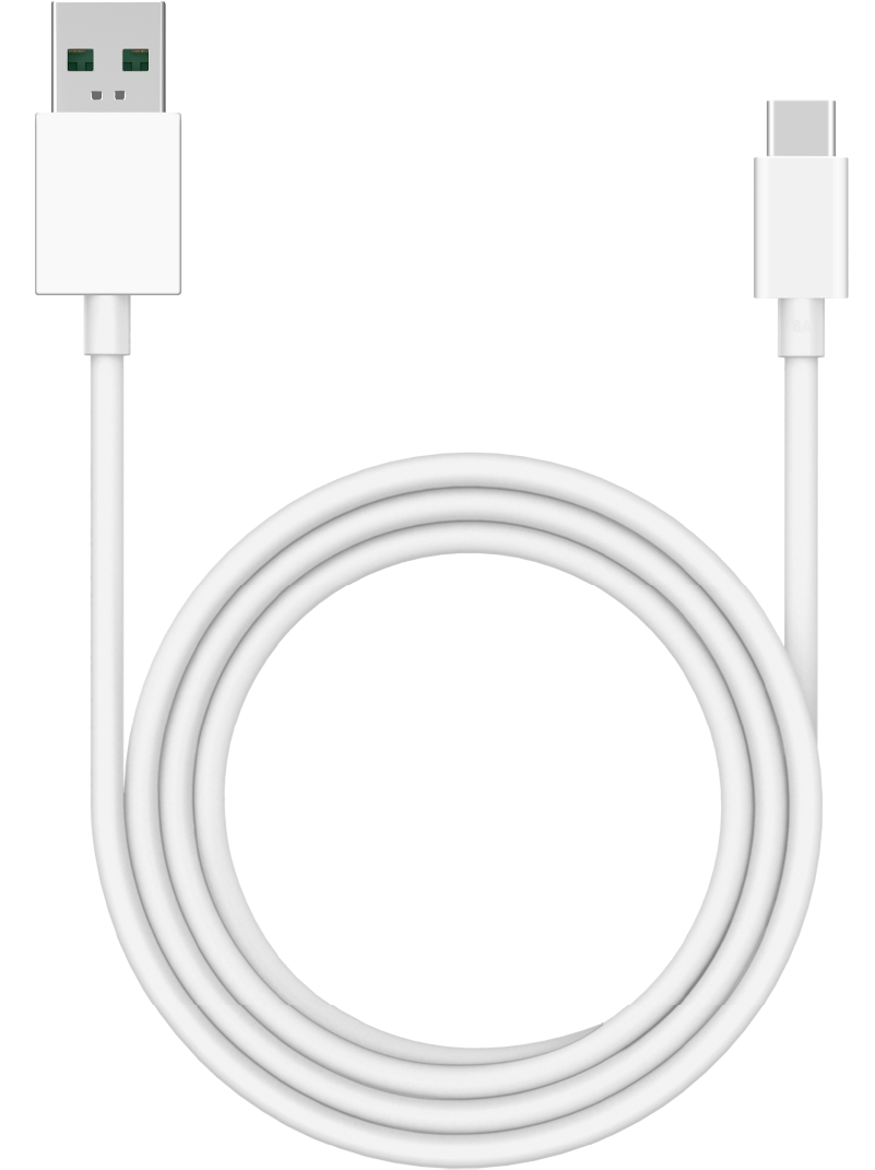Daten- und Ladekabel USB-A - USB-C Oppo DL129, 1m, Weiß 611602000006