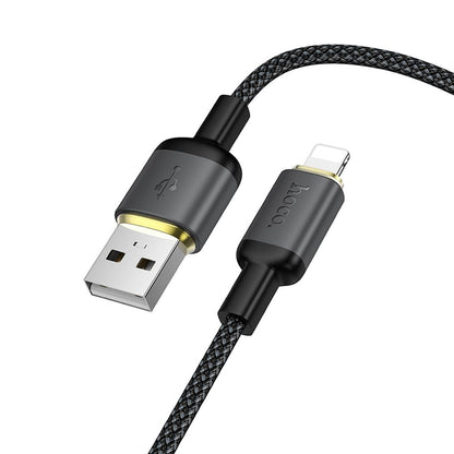 Daten- und Ladekabel USB-A - Lightning HOCO X128 Benefit, 12W, 1m, Schwarz