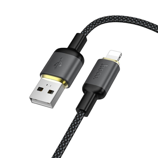 Daten- und Ladekabel USB-A - Lightning HOCO X128 Benefit, 12W, 1m, Schwarz