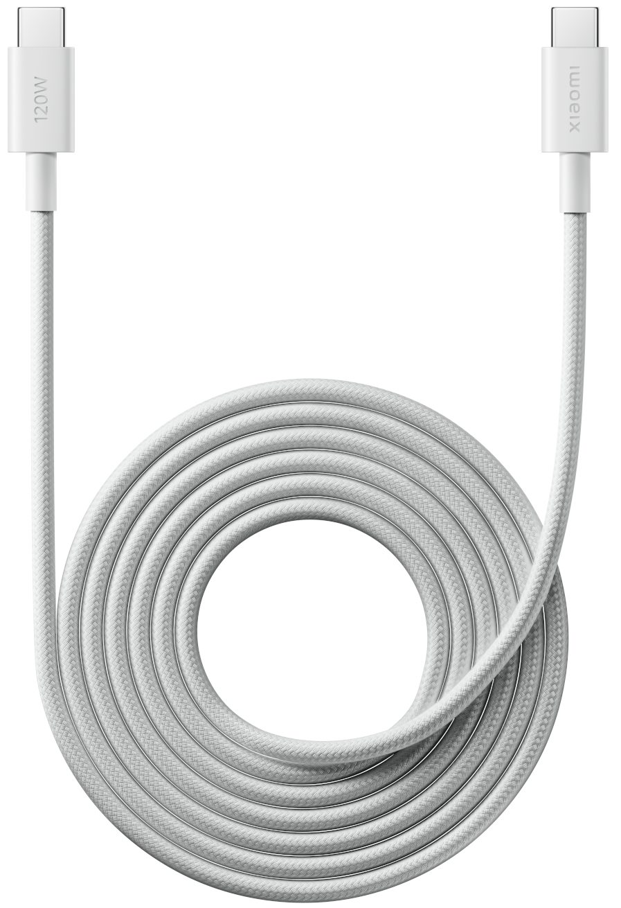 USB-C Daten- und Ladekabel - USB-C Xiaomi, 120W, 2m, Weiß BHR087AGL
