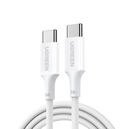 Daten- und Ladekabel USB-C - USB-C UGREEN L502 (35221), 100W, 2m, Weiß