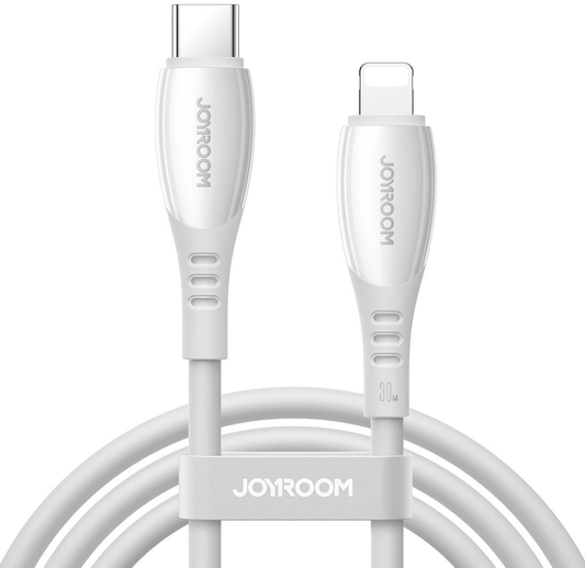 USB-C - Lightning Daten- und Ladekabel Joyroom S-A59 Vibrant, 30W, 1,2m, Weiß