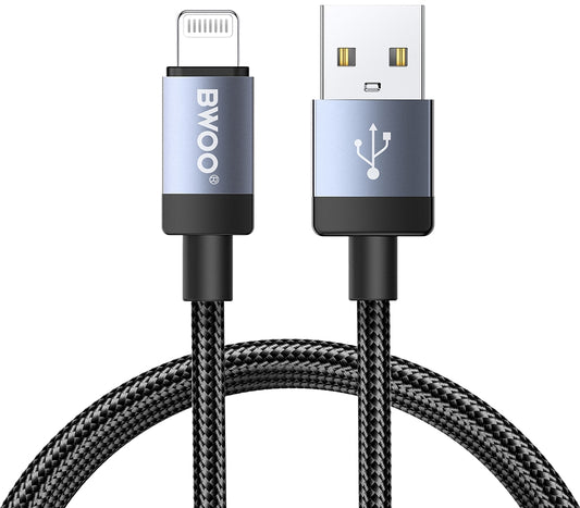 Daten- und Ladekabel USB-A - Lightning BWOO BO-X401L, 18W, 1m, Schwarz