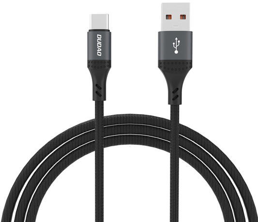 Daten- und Ladekabel USB-A - USB-C Dudao L3ST, 100W, 1,2m, Schwarz
