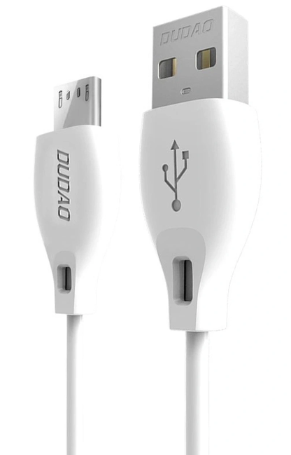 Daten- und Ladekabel USB-A - microUSB Dudao L4M, 18W, 1m, Weiß