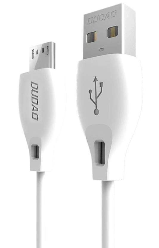 Daten- und Ladekabel USB-A - microUSB Dudao L4M, 18W, 1m, Weiß