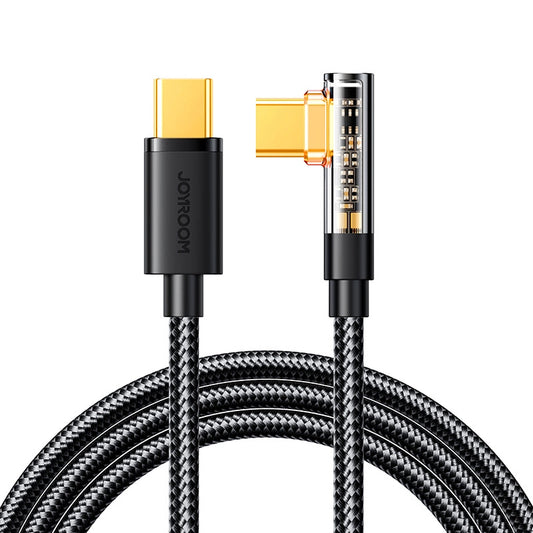 USB-C Daten- und Ladekabel - USB-C Joyroom S-CC100A6 Angled, 100W, 1.2m, Schwarz