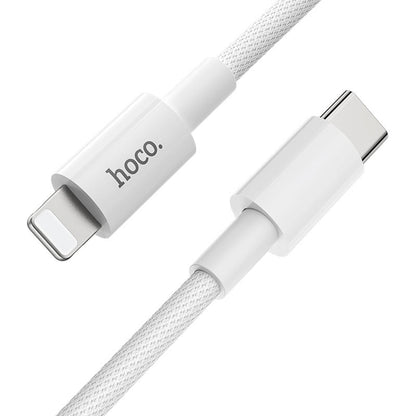 USB-C - Lightning Daten- und Ladekabel HOCO X56, 20W, 1m, Weiß