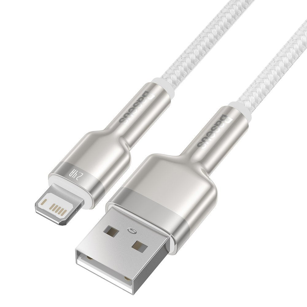 Daten- und Ladekabel USB-A – Lightning Baseus Coffee Metal Series, 18 W, 1 m, Weiß CALJK-A02