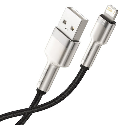 Daten- und Ladekabel USB-A – Lightning Baseus Cafule Metal Series, 18 W, 0,25 m, Schwarz CALJK-01