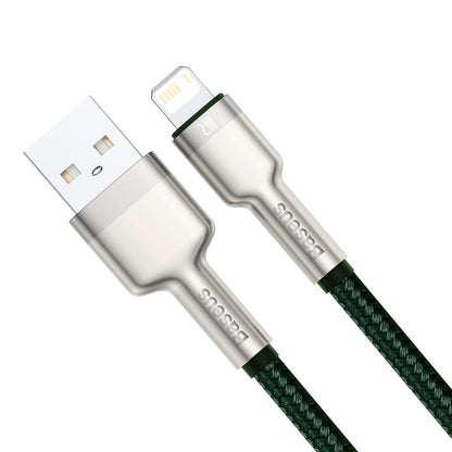 USB-A - Lightning Lade- und Datenkabel Baseus Cafule Metal Series, 18W, 2m, Grün CALJK-B06
