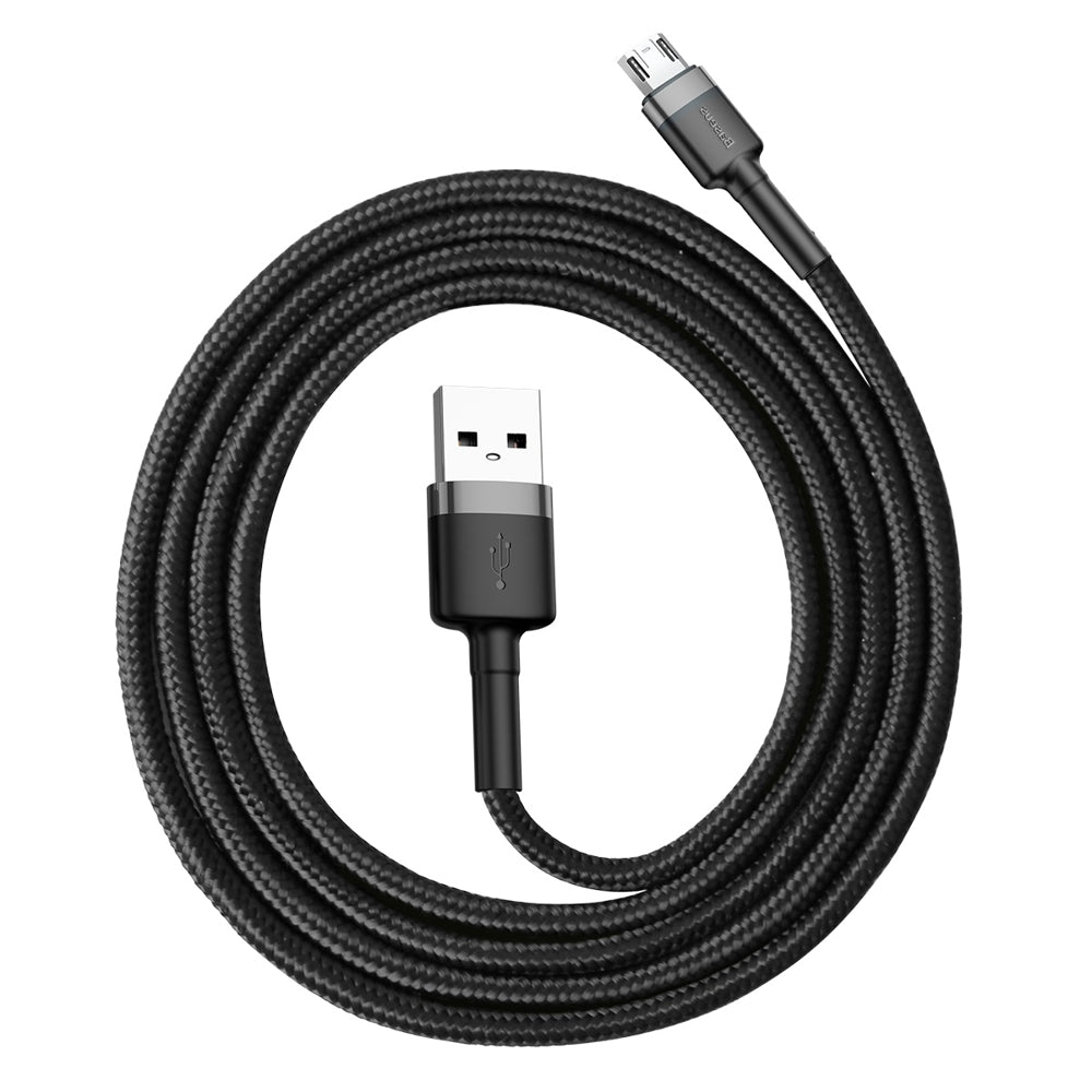 Daten- und Ladekabel USB-A – microUSB Baseus Coffee, 18 W, 1 m, Grau CAMKLF-BG1