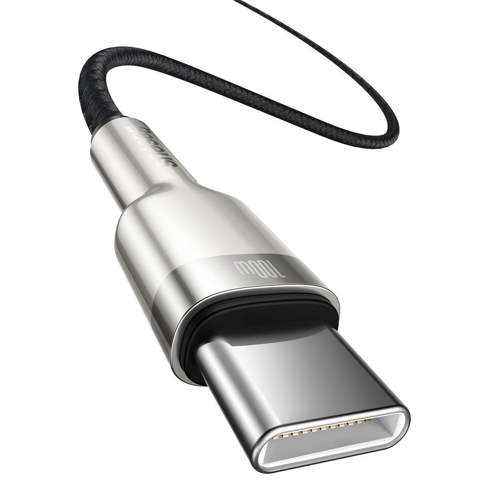 Daten- und Ladekabel USB-C – USB-C Baseus Coffee Metal Series, 100 W, 1 m, Schwarz CATJK-C01