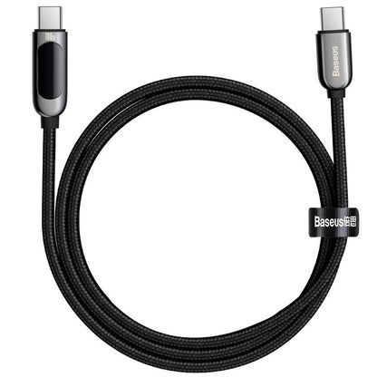 Daten- und Ladekabel USB-C - USB-C Baseus Display, 100 W, 1 m, Schwarz CATSK-B01