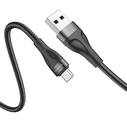 Daten- und Ladekabel USB-A – microUSB Borofone BX61, 18 W, 1 m, Schwarz