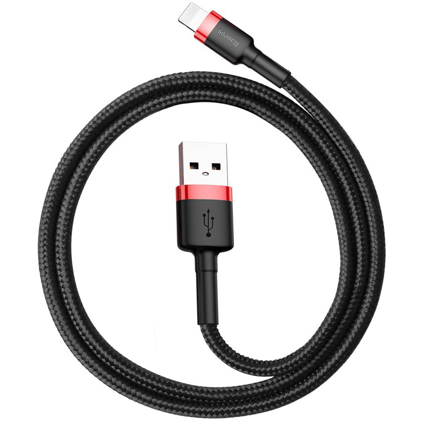 Daten- und Ladekabel USB-A – Lightning Baseus Coffee, 18 W, 0,5 m, Rot CALKLF-A19