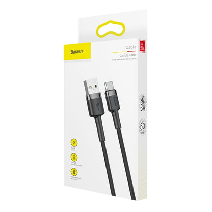 USB-A - USB-C Daten- und Ladekabel Baseus Coffee, 18 W, 0,5 m, Schwarz CATKLF-AG1