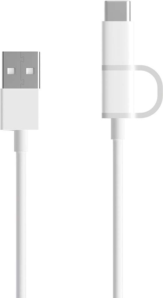 Daten- und Ladekabel USB-A - microUSB / USB-C Xiaomi, 18 W, 1 m, Weiß SJV4082TY