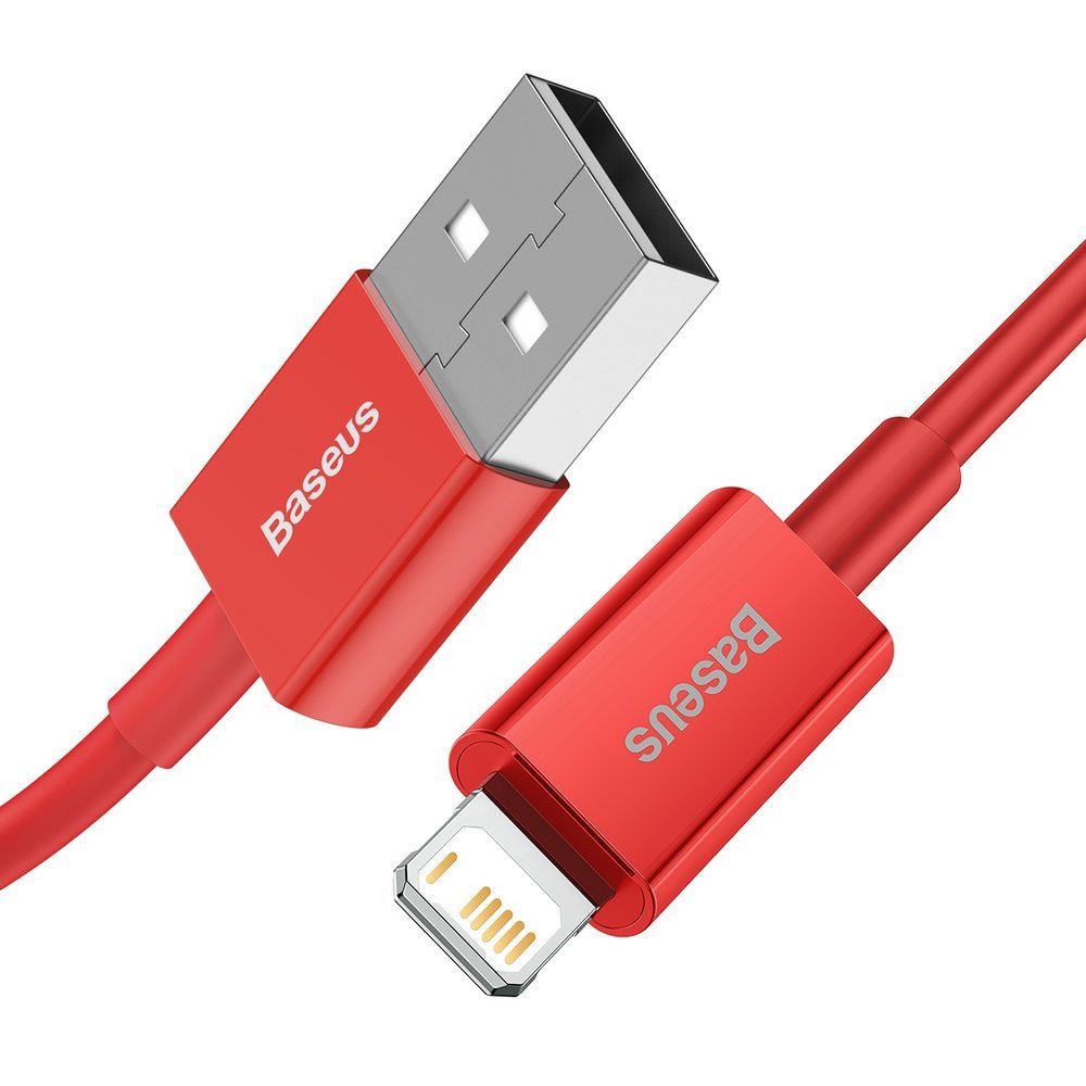 Daten- und Ladekabel USB-A – Lightning Baseus Superior Series, 20 W, 1 m, Rot CALYS-A09 