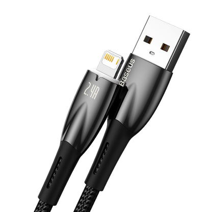 Daten- und Ladekabel USB-A – Lightning Baseus Glimmer-Serie, 20 W, 2 m, Schwarz