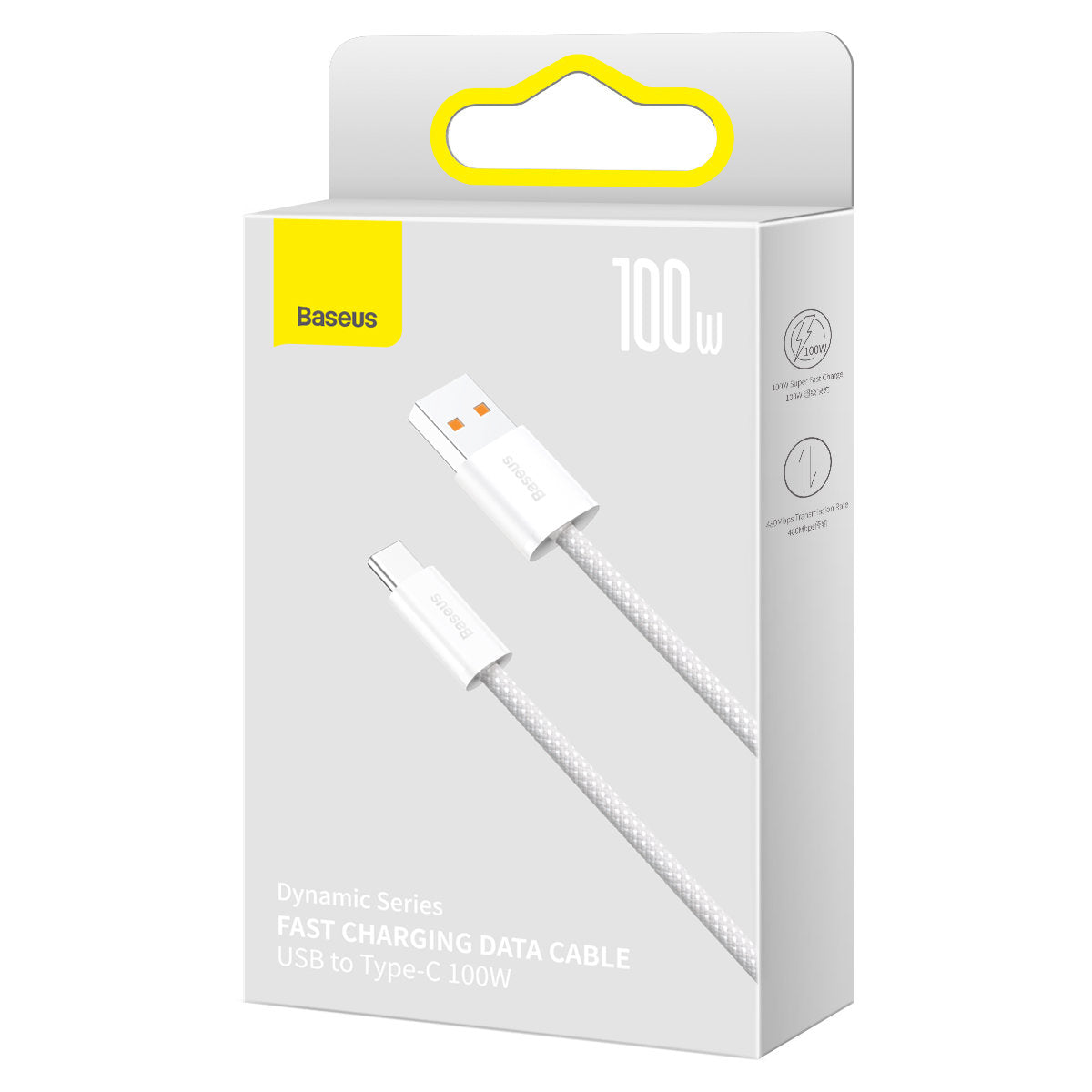 USB-A - USB-C Daten- und Ladekabel Baseus Dynamic Series, 100W, 1m, Weiß CALD000602