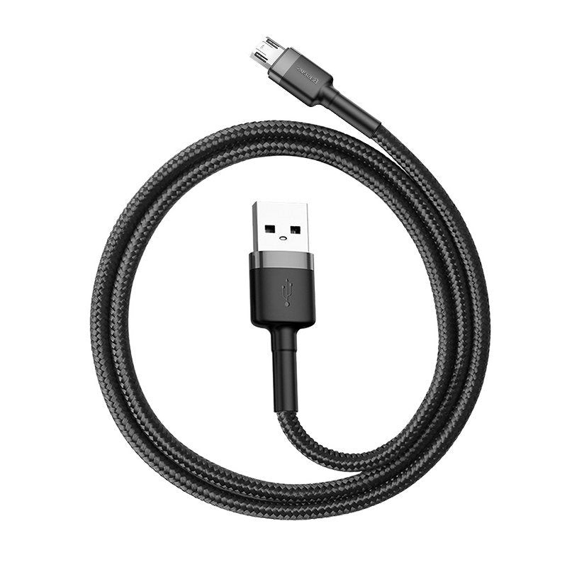 Data and Charging Cable USB-A - microUSB Baseus Coffee, 18W, 0.5m, Gray CAMKLF-AG1