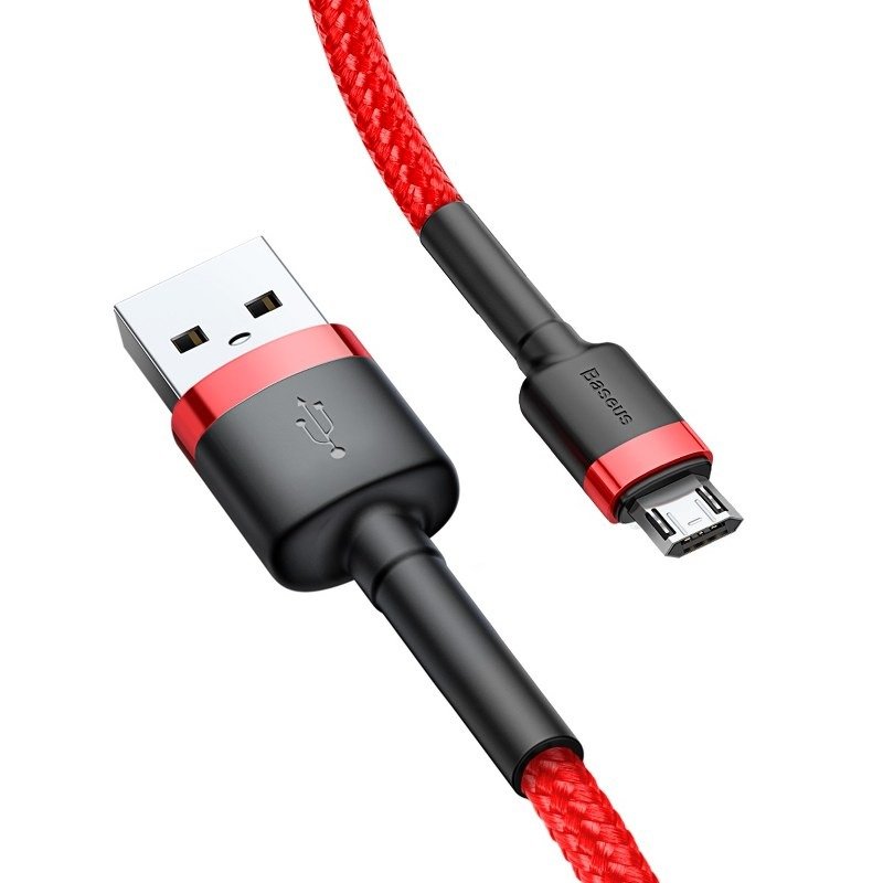 Daten- und Ladekabel USB-A – microUSB Baseus Cafule, 18 W, 1 m, Rot CAMKLF-B09