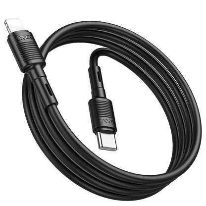 Daten- und Ladekabel USB-C – Lightning HOCO X83 Victory, 20 W, 1 m, Schwarz