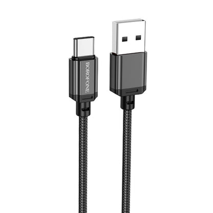 Daten- und Ladekabel USB-A - USB-C Borofone BX87 Sharp, 60 W, 1 m, Schwarz