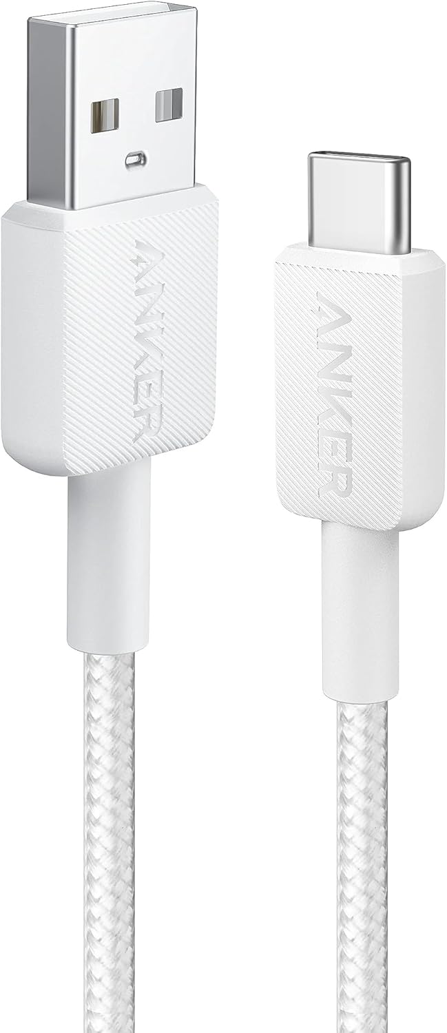 Daten- und Ladekabel USB-A - USB-C Anker 322, 18 W, 0,9 m, Weiß A81H5G21