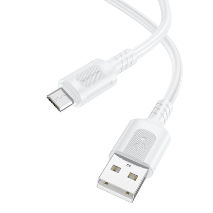 Daten- und Ladekabel USB-A – microUSB Borofone BX111 Feliz, 18 W, 1 m, Weiß