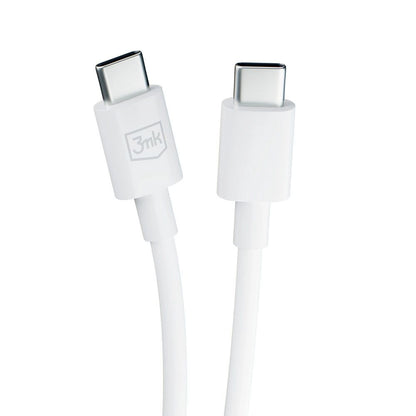 Daten- und Ladekabel USB-C - USB-C 3MK Hyper, 100 W, 1,2 m, Weiß