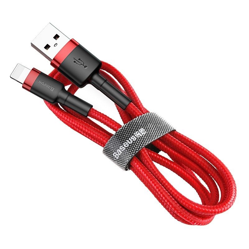 USB-A - Lightning Lade- und Datenkabel Baseus Cafule, 18W, 1m, Rot CALKLF-B09