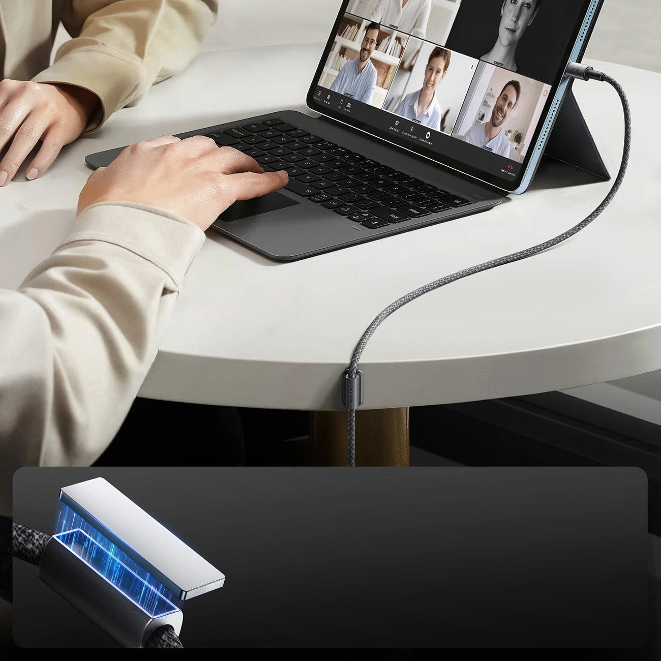 Daten- und Ladekabel USB-A - USB-C Joyroom S-A50, 60W, 1.2m, Grau