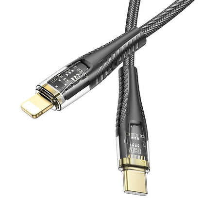USB-C - Lightning Daten- und Ladekabel HOCO U121, 27W, 1.2m, Schwarz